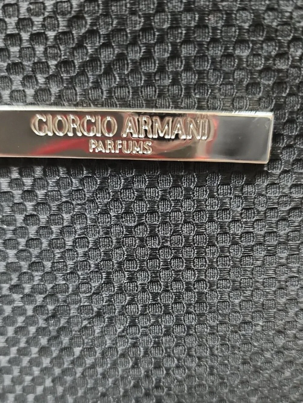 Georgio Armani Black Textured Cosmetic Pouch